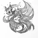 Ahri league of legends  tattoo design idea