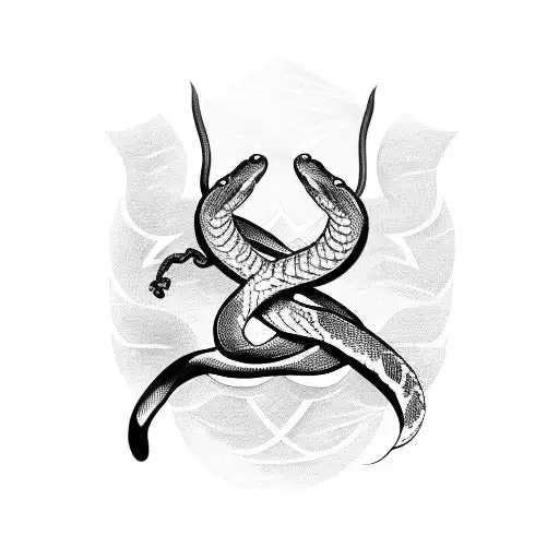 snake on a dagger tattoo design idea