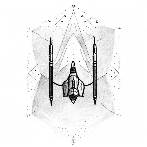 endurance space ship tattoo design idea