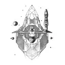 endurance space ship tattoo design idea