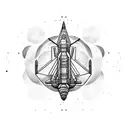 endurance space ship tattoo design idea