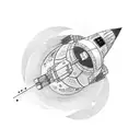 endurance space ship tattoo design idea