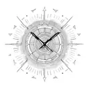 interstellar movie  endurance ship with clock tattoo design idea