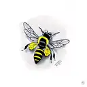 violet with bee  tattoo design idea