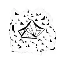 castle crumbling and shattered glass tattoo design idea