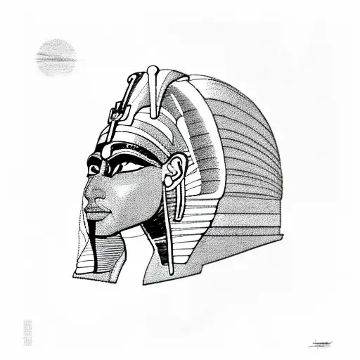 pharaoh tattoo design idea