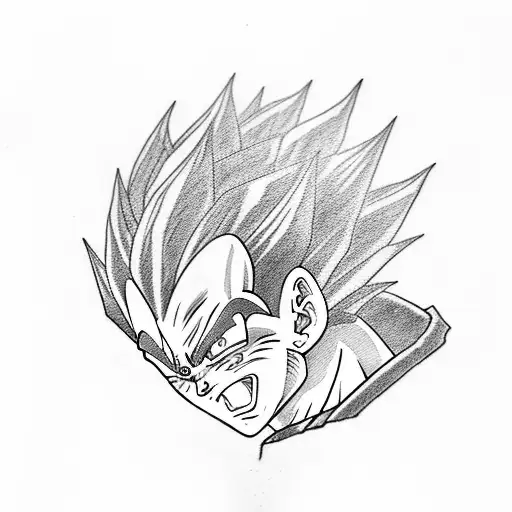 vegeta tattoo design idea