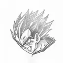 vegeta tattoo design idea