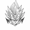 vegeta tattoo design idea