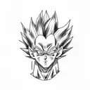 vegeta tattoo design idea