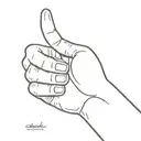 thumbs up  tattoo design idea
