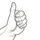 thumbs up  tattoo design idea