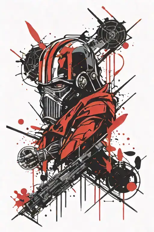 Star Wars, Sith themed, Black and red tattoo design idea