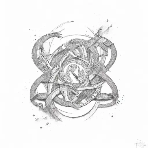 A sketch-style design featuring Zach Bryan's lyrics intertwined with symbols of motivation tattoo design idea