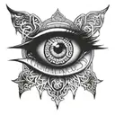 odins eye looking tattoo design idea