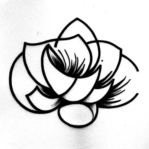 The central focus of the tattoo is a delicate flower outline, representing the concept of growth, beauty, and the ever- tattoo design idea
