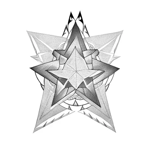 Tribal "Star" Tattoo Idea BlackInk AI