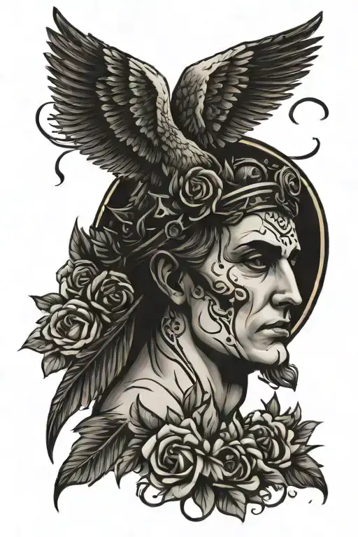 Julius caesar virgo zodiac sign tattoo design idea