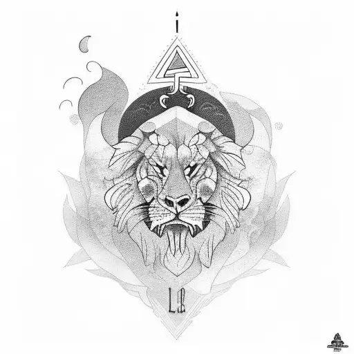 leo and virgo tattoo.  tattoo design idea