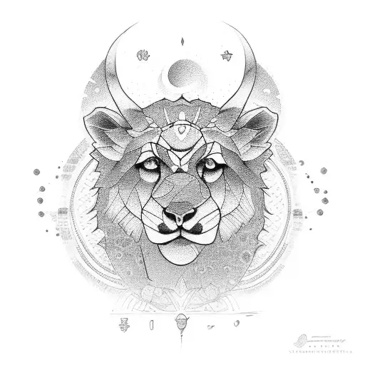 leo and virgo tattoo.  tattoo design idea