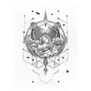 leo and virgo tattoo.  tattoo design idea