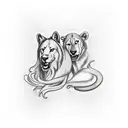 leo and virgo tattoo.  tattoo design idea