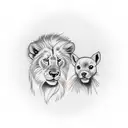 leo and virgo tattoo.  tattoo design idea