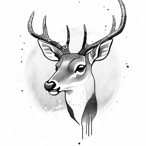 deer tattoo design idea