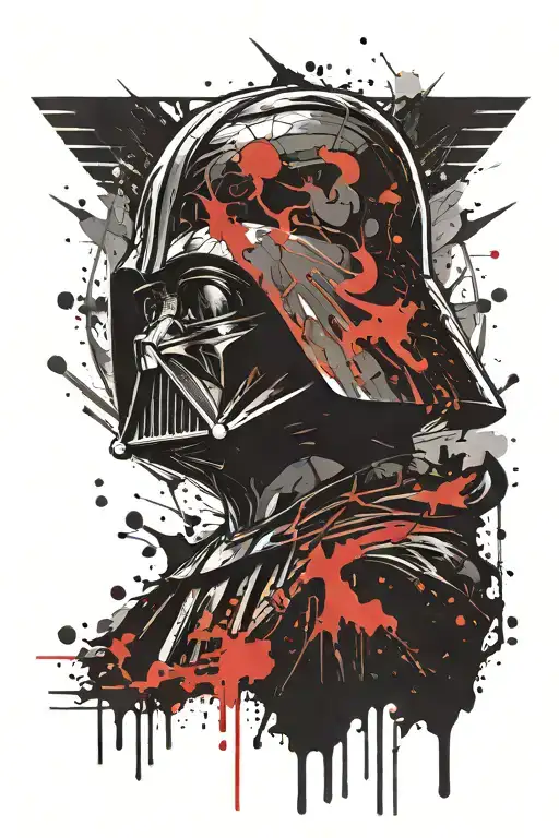 Darth Vader and Harry Potter with Lord of the Rings characters tattoo design idea