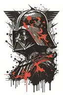 Darth Vader and Harry Potter with Lord of the Rings characters tattoo design idea