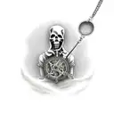 grim reaper holding a cracked hour glass with sand tipping out and has chains wrapped  tattoo design idea