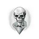 grim reaper holding a cracked hour glass with sand tipping out and has chains wrapped  tattoo design idea