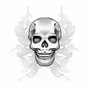 dancing skeleton tattoo design idea