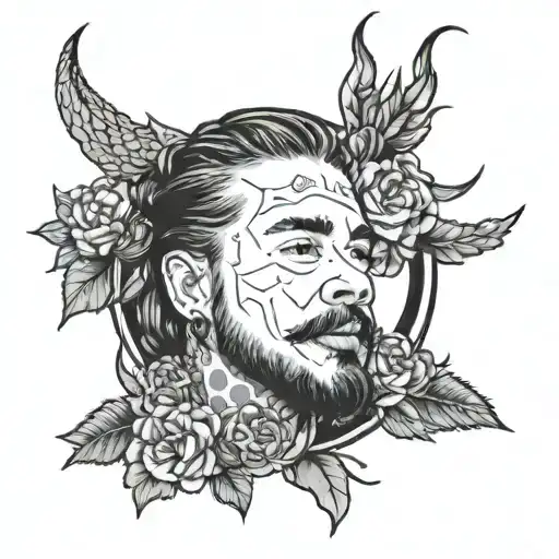 Post Malone Lyrcis tattoo design idea