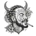 Post Malone Lyrcis tattoo design idea