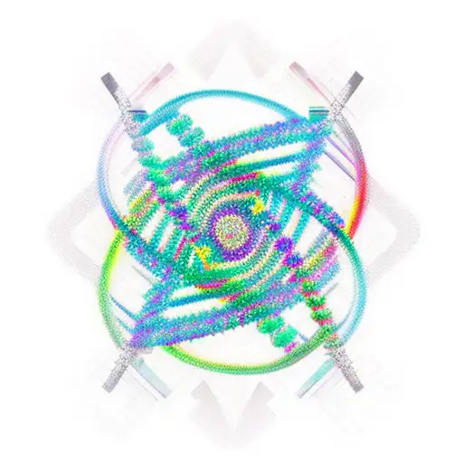 Combine a DNA double helix with lines of code in a new-school style sleeve tattoo tattoo design idea