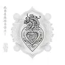 Heart tattoo design idea