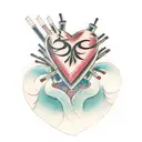 Heart tattoo design idea