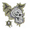 Florida state outline tattoo design idea