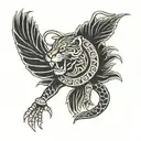 Florida state outline tattoo design idea