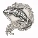 Florida state outline tattoo design idea