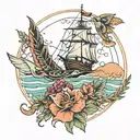 cape cod tattoo design idea