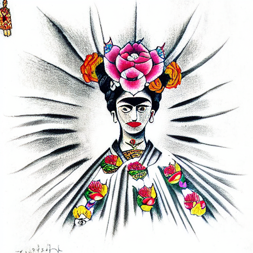 frida khalo virgin of Guadalupe  tattoo design idea