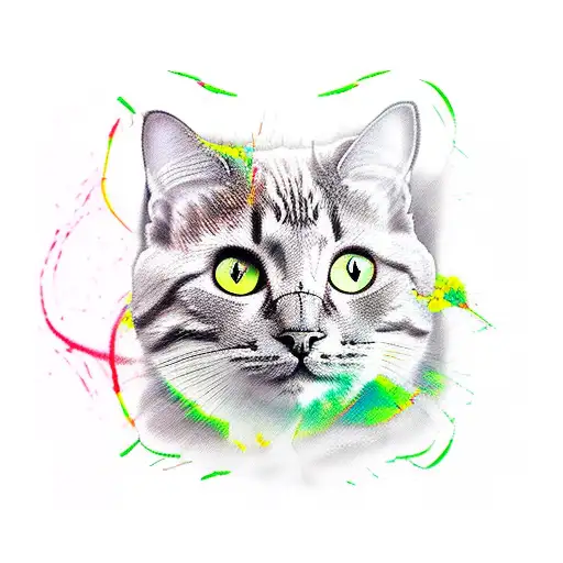 cat scratches with blood tattoo design idea