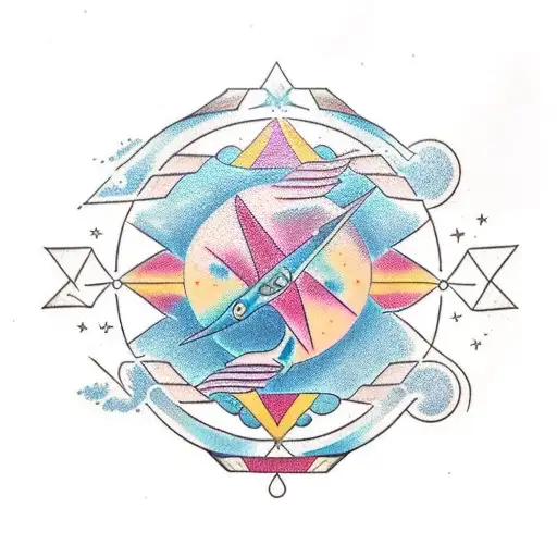 Aquarius constellation tattoo design idea