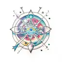 Aquarius constellation tattoo design idea