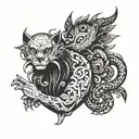 He who suffers wins tattoo design idea