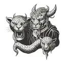 He who suffers wins tattoo design idea