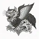 He who suffers wins tattoo design idea