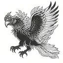 sexy griffon flying tattoo design idea